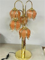 Vintage brass & glass touch lamp