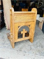 antique oak kneeler