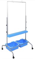 Offex Classroom Chart Stand with Storage Bins