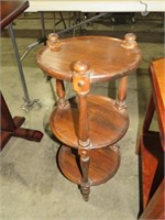 SOLID WOOD ROUND SIDE TABLE