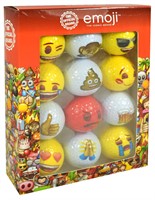 Official Emoji Novelty Fun Golf Balls (pack of 12)