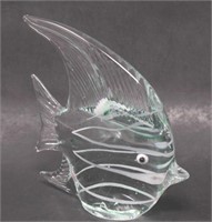 Vintage Hand Blown Murano Art Glass Angel Fish