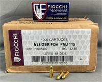 1000 Rnds Fiocchi 9mm Luger