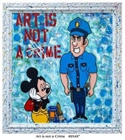 Jozza, "Art Is not a Crime" Hand Signed Original