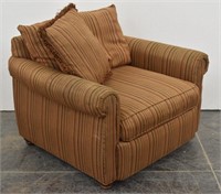 Striped Occasional Chair w/ Matching Pillow