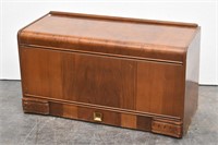 Antique Waterfall Front Cedar Chest w/ Drawer