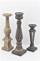 (3) Decorative Pillar Candle / Topiary Holders