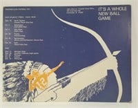 1971 Illini Football Cardboard Tabletop Schedule