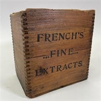 Antique Dovetail Wood Box French’s Fine Extracts