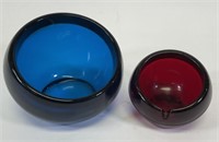 MCM Viking Glass Orb Atomic Nesting Ashtrays