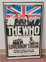 Original 1982 The Who Framed Concert Poster
