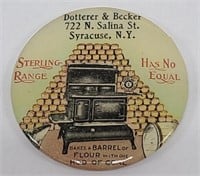 Sterling Range Pocket Mirror Dotterer & Becker NY