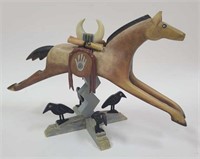 Robert Shields Design Horse Sculpture on Base
