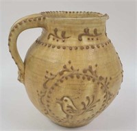 Old Unique Arts & Crafts Style Pottery Pitcher