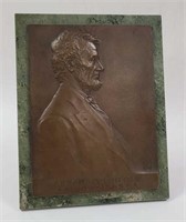 1907 Victor D Brenner Lincoln Bronze Relief Plaque