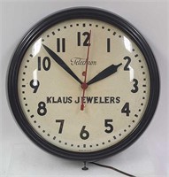 Vintage Klaus Jewelers Advertising Clock