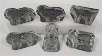 6 Primitive Hand Soldered Tin Cookie Cutters