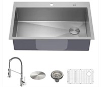 Kraus All-In-One Kitchen Set Sink, Faucet, Bottom
