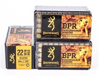 Ammo 150 RDS Browning 22 Win Mag JHP Cartridges