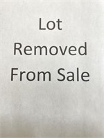 LOT REMOVED FROM SALE