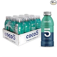 Coco5 Clean Sports Hydration Coconut, 16.9 Oz, 12
