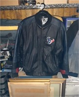 Carl Banks Houston Texans Leather Jacket - size Lg