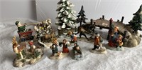 Christmas figurines, village pieces