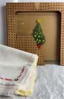 Christmas Serving Platter & Cross Stitch Napkins