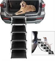 KELIXU FOLDABLE ALUMINUM LARGE DOG STEPS FOR CARS