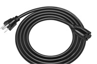 3 PRONG BLACK EXTENSION CORD APROX 6FOOT