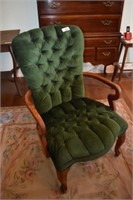Button Back Padded Arm Chair