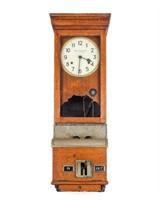 Vintage National Time Card Recording Clock