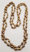 (Q) Dyed Freshwater Pearl Necklace (30" long)