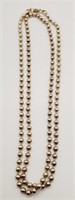 (Q) Sterling Silver Beaded Necklace (54.2 grams)