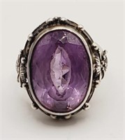 (A) Sterling Silver Amethyst Ring (8.7 grams)