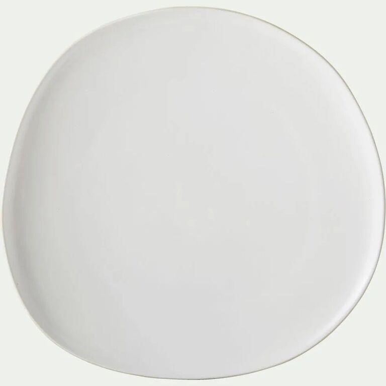 Alinea Flat Stoneware Plate - Ventoux White