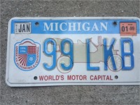 1996 Michigan Centennial License Plate