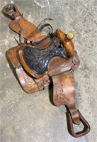 Vintage Handcrafted Leather Horse Saddle Western