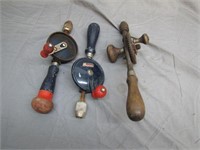 Lot Of Assorted Antique Hand Drills
