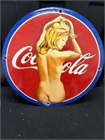 Coca-Cola Pin-UP Girl Porcelain Sign