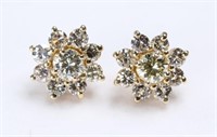 14K Earring with .58 CTTW Diamonds and 1 CTTW
