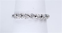 14K White Gold Band with 1/2 CTTW Diamonds. Size