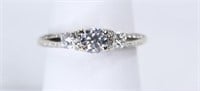 14K White Gold Ring with 1.60 CTTW Diamonds. Size