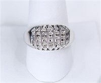 14K White Gold Band with 1/2 CTTW Diamonds.