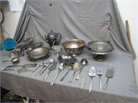Assorted Vintage Silver Plate Serving Items