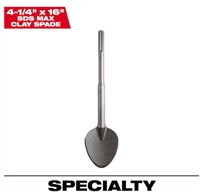 4-1/4 in. x 16 in. SDS-MAX Steel Clay Spade