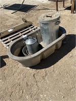 Water Troughs and Garbage Can