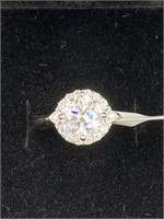 1.00 Carat Diamond Moissanite 925 Silver Ring 207