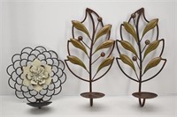 (3) Decorative Wall-Hanging Candle Holders