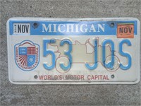 1996 Michigan Centennial License Plate